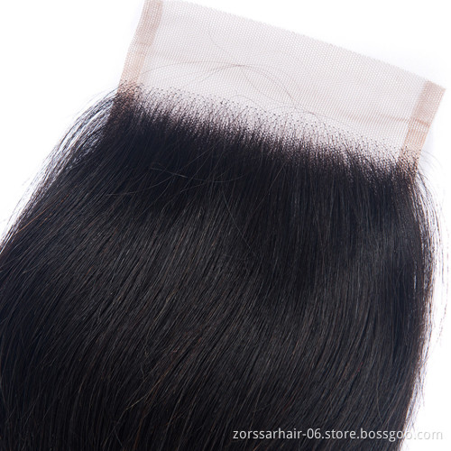 Usexy Wholesale Top Grade Silk Base Closure,Brazilian Human Hair Body Wave/Silky Straight Wave 4x4 Silk Closure